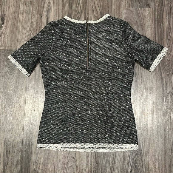 CAbi COCO Shell Terry Boucle Tweed Sweater Size Small - Picture 2 of 6